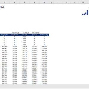 Debt Amortization Table